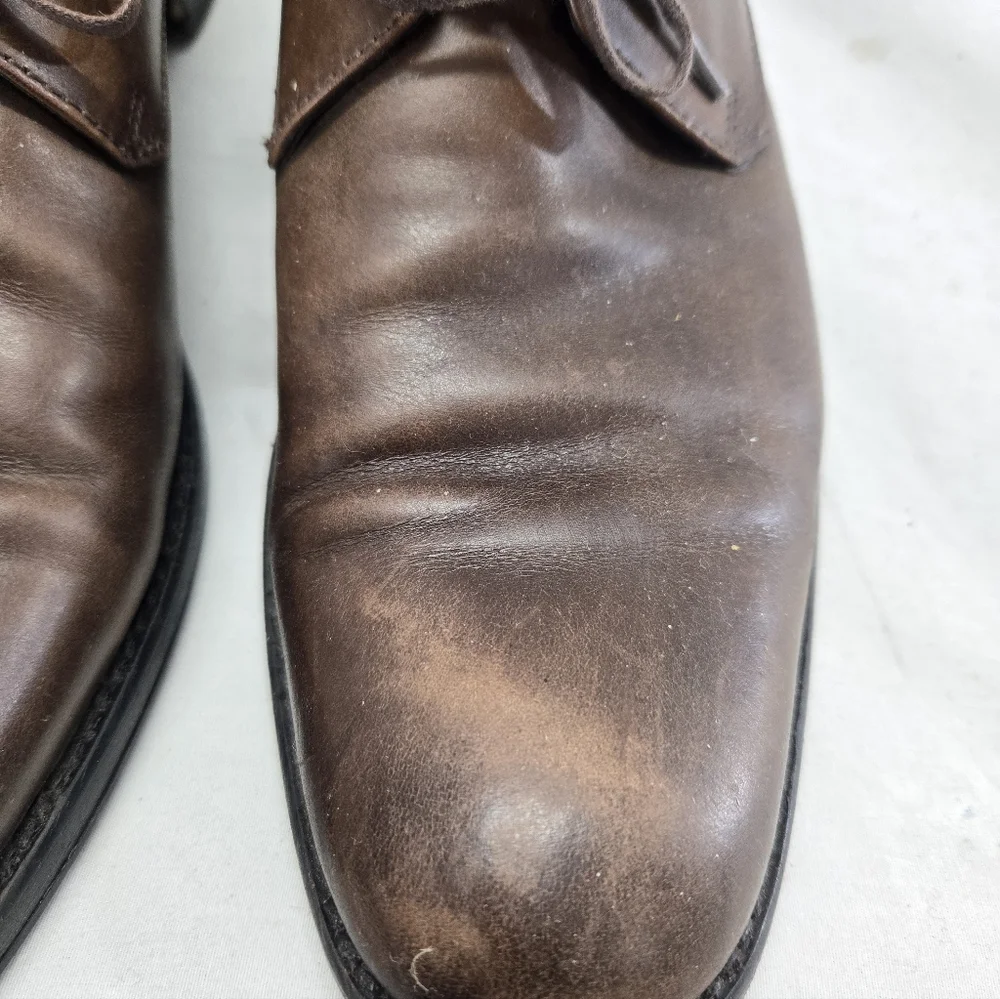 John Varvatos Men's Size 10M Brown Dress Oxford Shoe 3-Eye Lace-Up